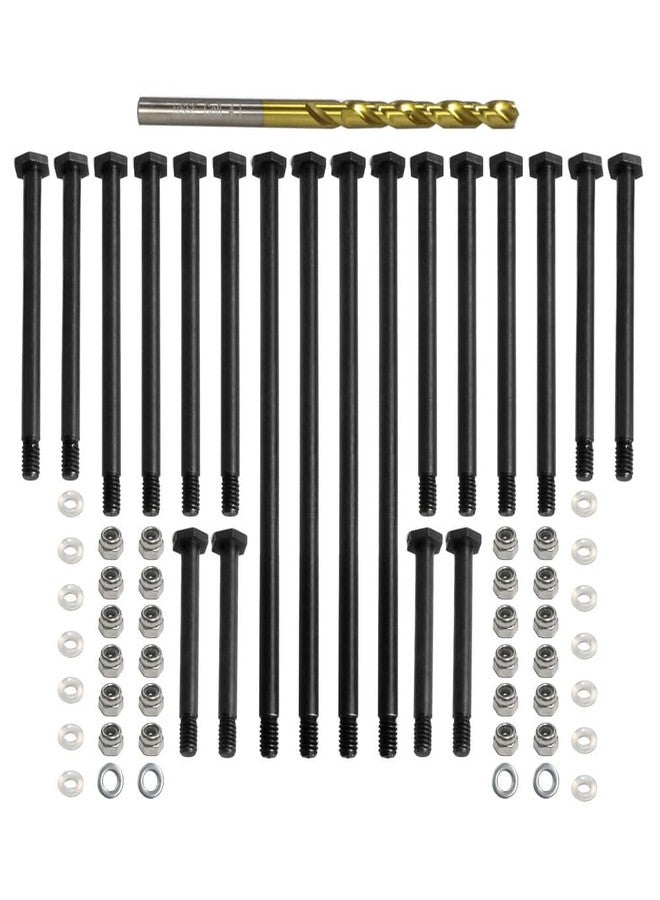 UURCSKY Steel Front Rear Suspension Arm Pin Set for 1/6 XRT 1/5 X-MAXX 8S Monster Truck Upgrades Parts,Replacement # 7740 7741 7742 (Black) - Image 5